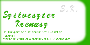 szilveszter krenusz business card